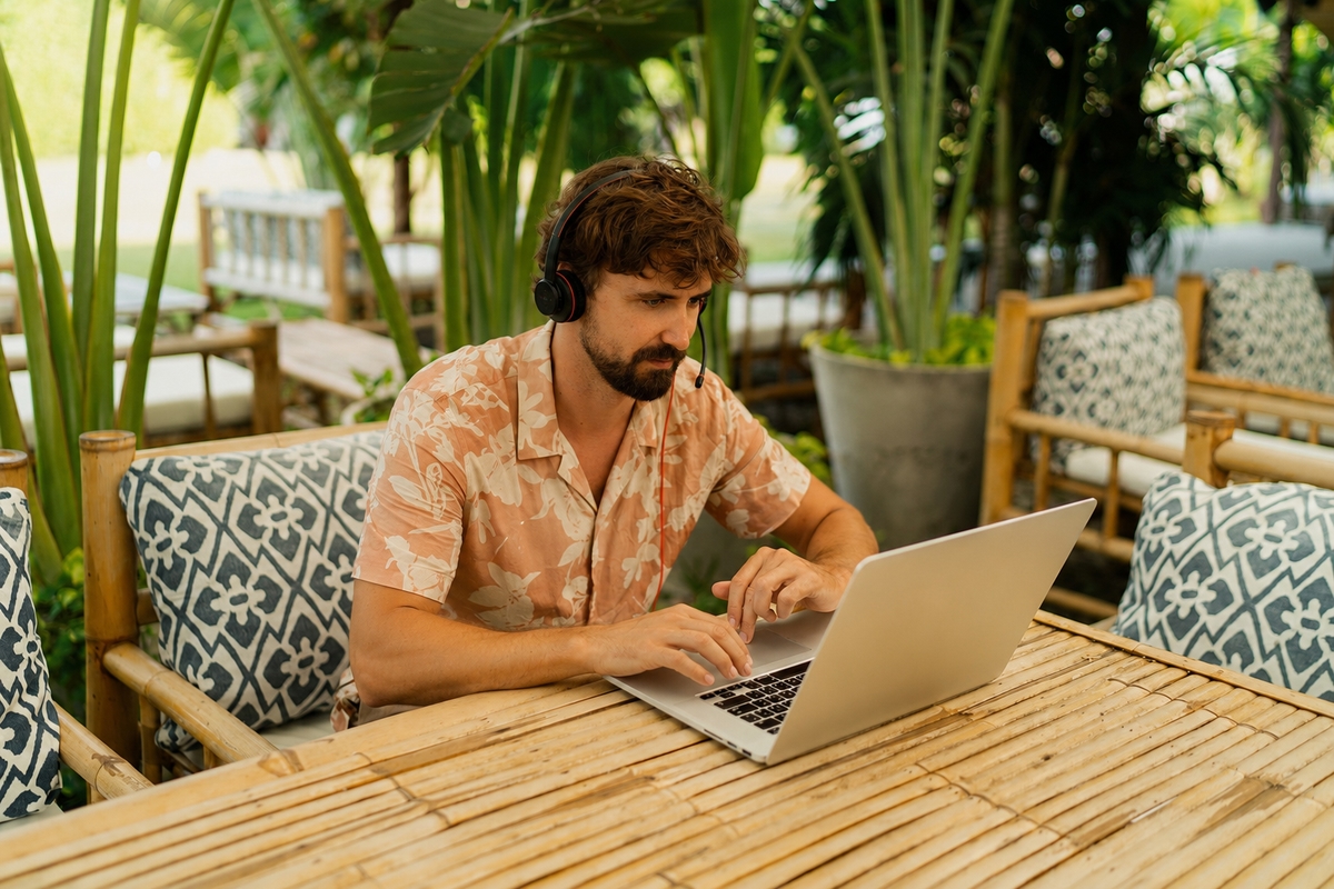 Working remotely from a tropical location